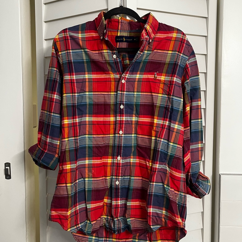 Polo Ralph Lauren Red and Blue Plaid Shirt